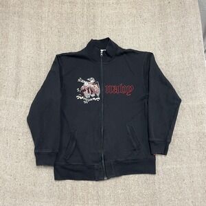 vintage Old Navy sweatshirt mens 2xl black 2000s y2k eagle zip up